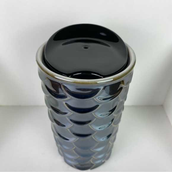 Starbucks Golden Brown Scales Traveler 10 Oz Double Wall Ceramic 2017 ( Rare ) - Picture 2 of 4